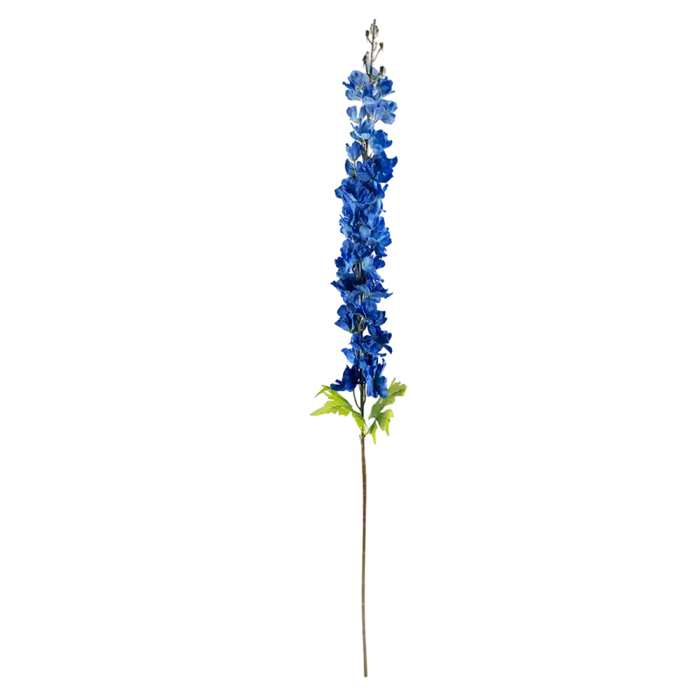 Seidenkunstblume Grand Delphinium aus Kunststoff – kräftig blau – 120 cm