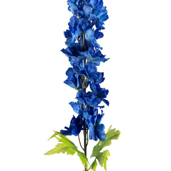 Seidenkunstblume Grand Delphinium aus Kunststoff – kräftig blau – 120 cm