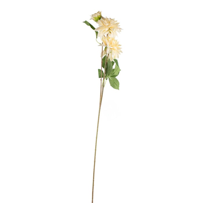 Seidenkunstblume Chrysantheme aus Kunststoff – weiß-rosé – 72 cm