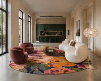 Teppich Wolle Multicolor Oval 300x400 — handgetuftetes Statement