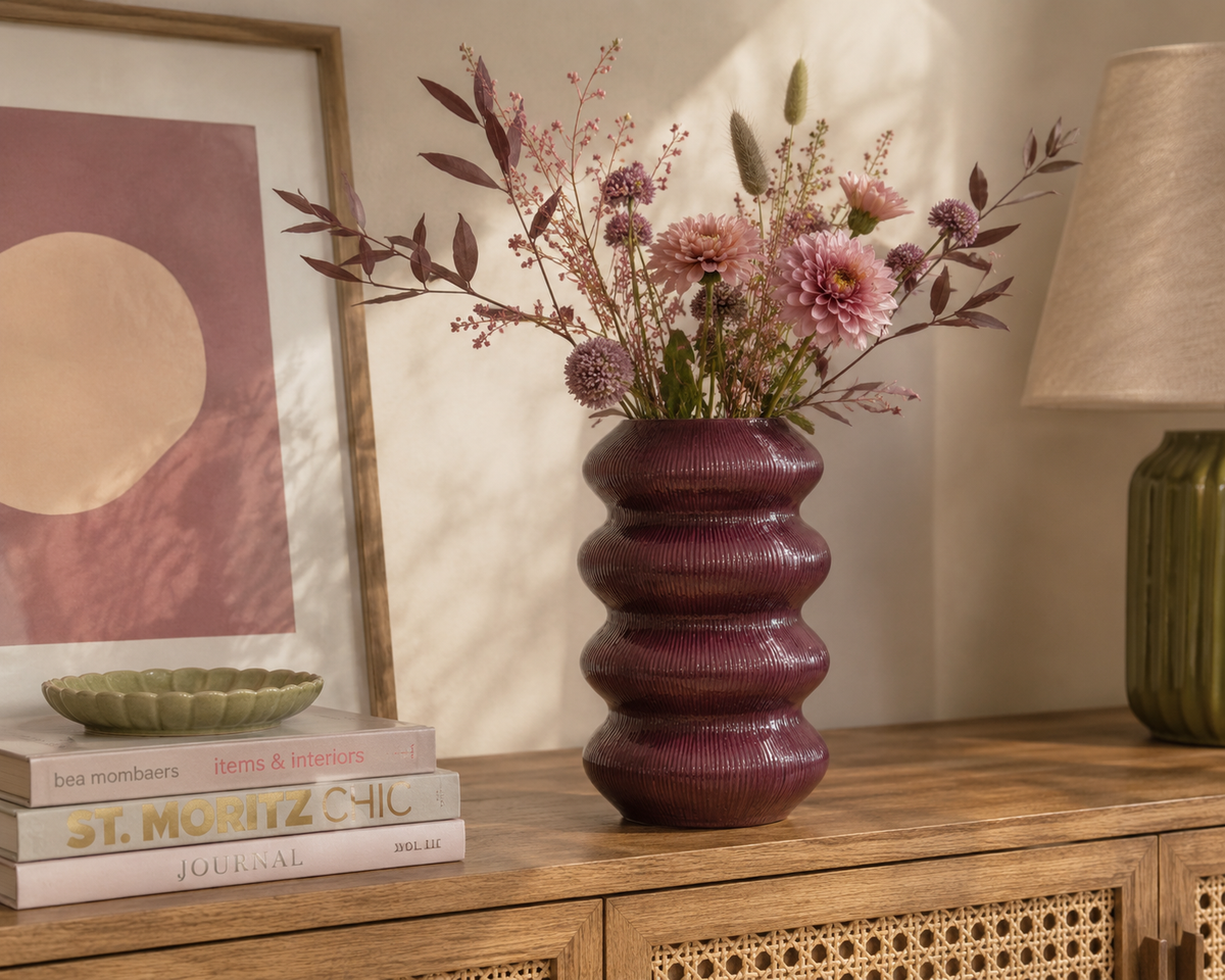 Vase Lily — Fudge aus Recycling-Glas
