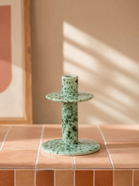 Kerzenhalter Aiden — Sea Foam mit Reactive Glaze