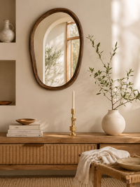 Spiegel Shizu L — Mango-Holz Standspiegel