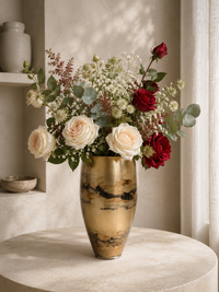 Vase Gold Marmor — Glas 38 cm