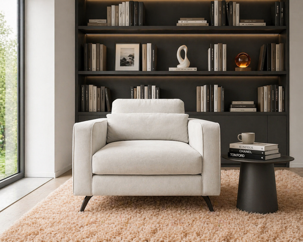 Merida 1-Sitzer Sofa Beige — kuschelige Einzelbühne