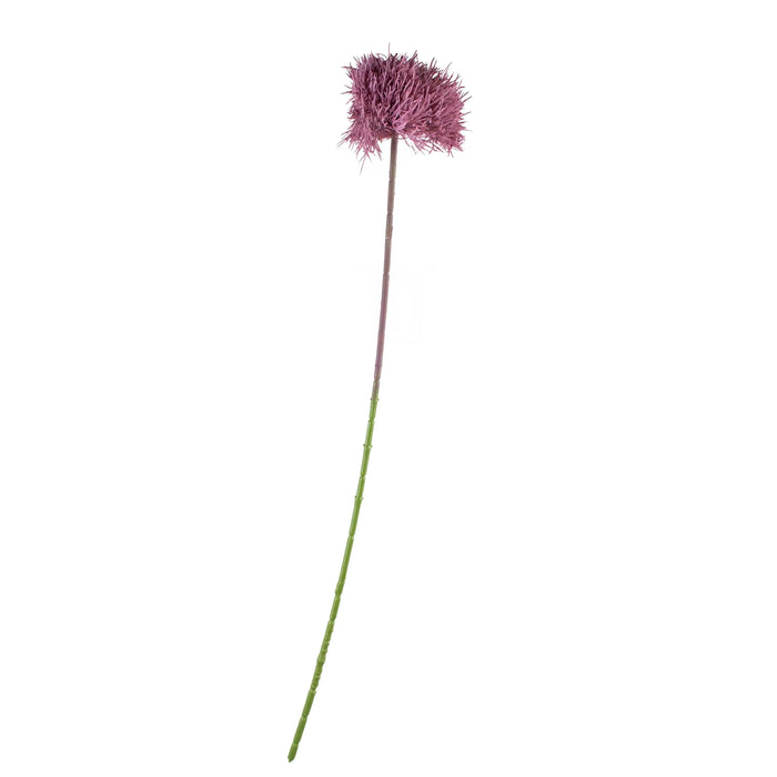 Kunstlöwenzahn in Lila aus Kunststoff – zarte Kugelblüte – 70 cm – modern