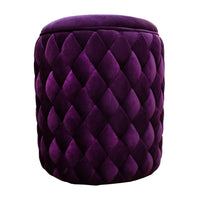 Samt-Hocker in Magenta & weiteren Farben – 40×40×48 cm – weich & elegant – gewebt & vielseitig