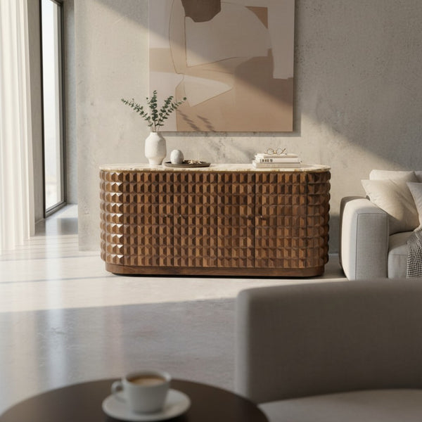 Graz Sideboard dunkles Holz 154 — warme Großzügigkeit