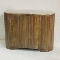 Linz Sideboard dunkles Holz 110 — kompakte Eleganz