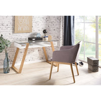 Schreibtisch „Nordic Clear“ – Skandi-Design mit Glas &amp; Holz