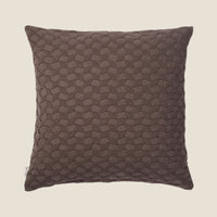 Kissenbezug Ella — Jacquard Dunkelbraun 50 × 50 cm
