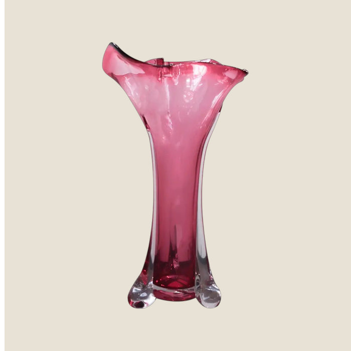 Vase aus handgeblasenem Glas – Pink – 29x25x80 cm – Diga Colmore