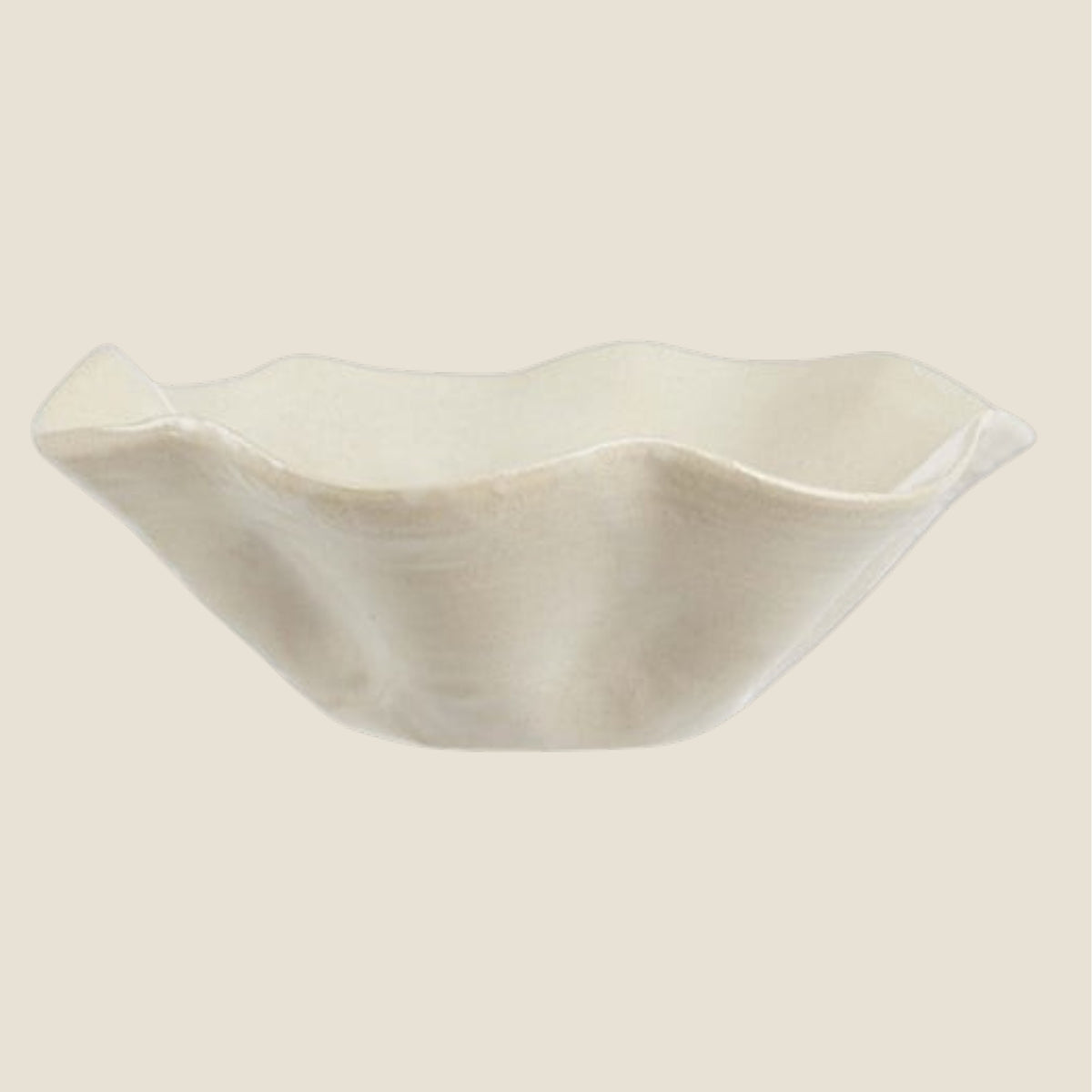 Keramikschale Kate — Ecru 25 × 8 cm