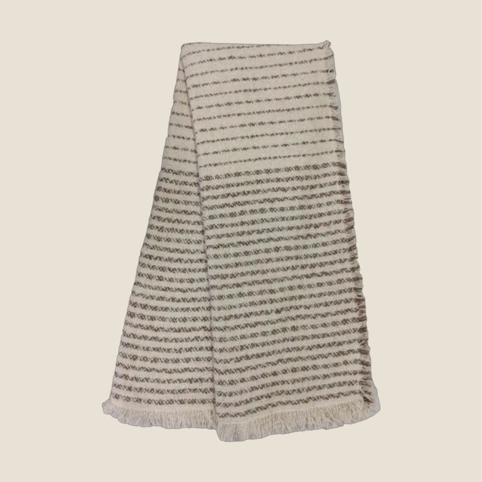 Plaid Lina Baumwoll-Mix Creme — leichter Streifen-Look