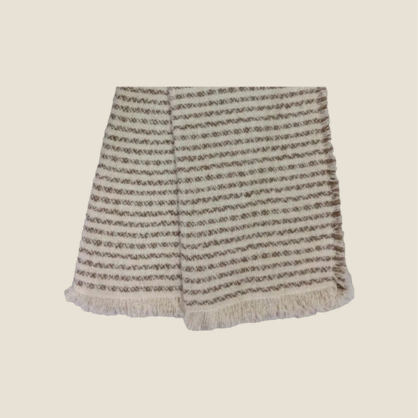 Plaid Lina Baumwoll-Mix Creme — leichter Streifen-Look