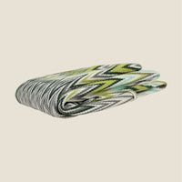 Plaid Selva Baumwolle — Chevron Grün & Schwarz