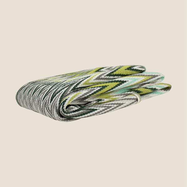 Plaid Selva Baumwolle — Chevron Grün & Schwarz