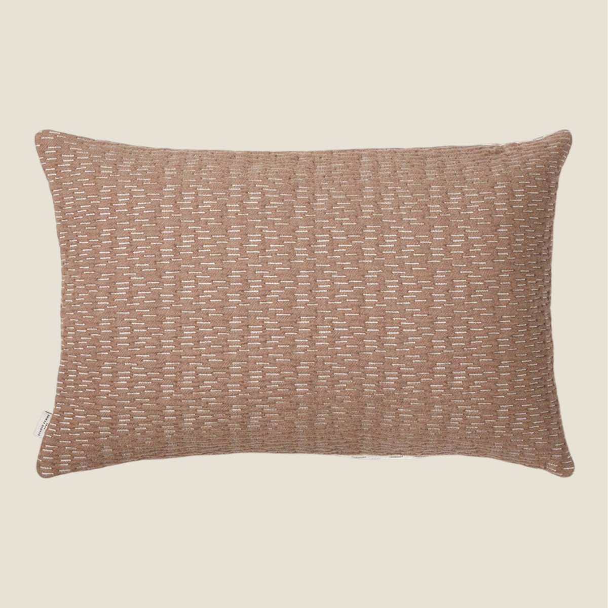 Kissenbezug Olivia — Gesteppt Braun-Ecru 60 × 40 cm