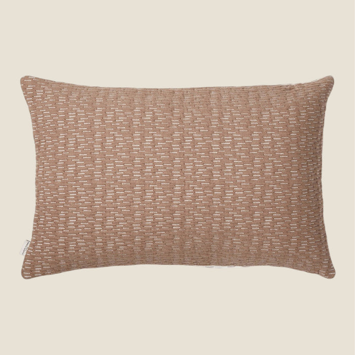 Kissenbezug Olivia — Gesteppt Braun-Ecru 60 × 40 cm