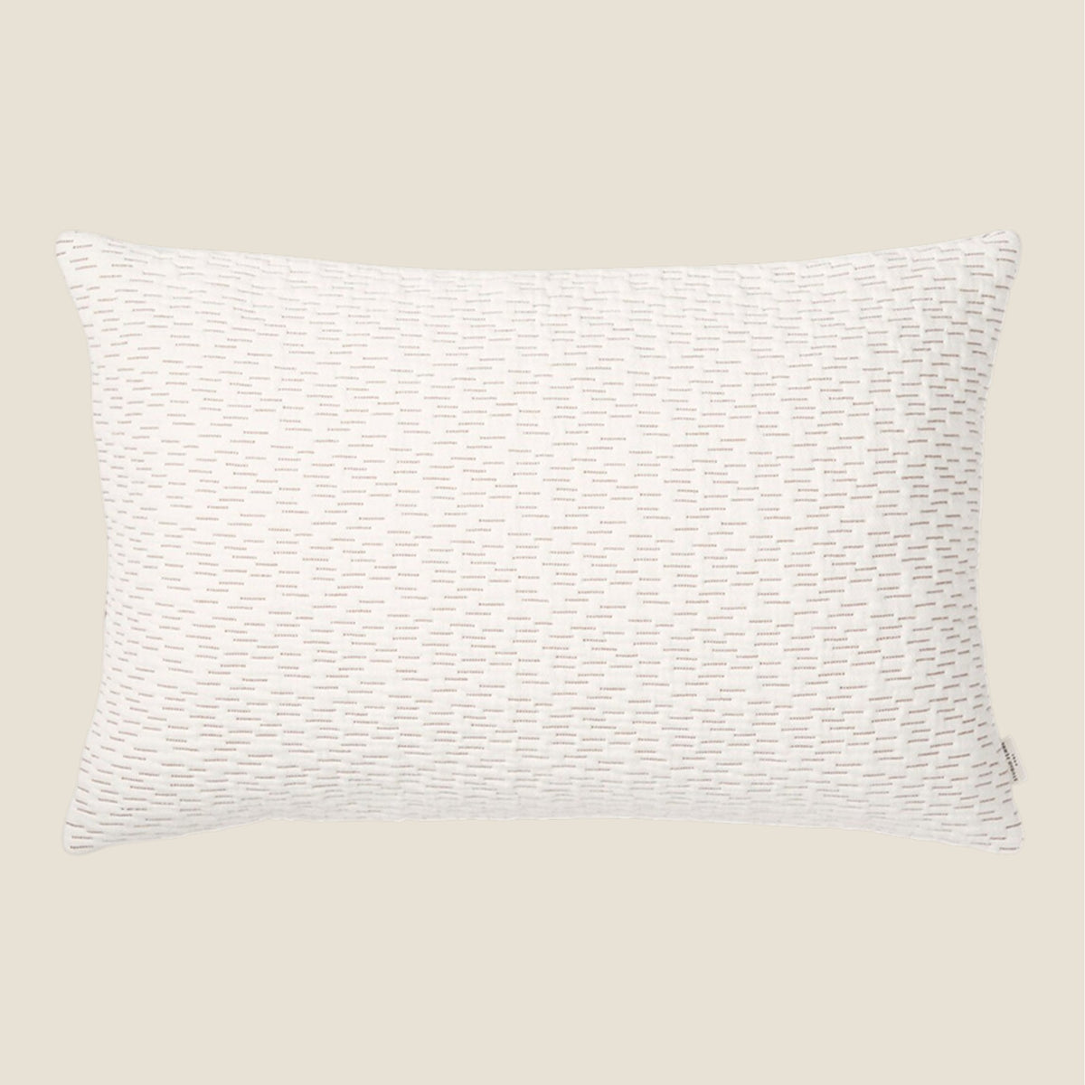 Kissenbezug Olivia — Gesteppt Braun-Ecru 60 × 40 cm