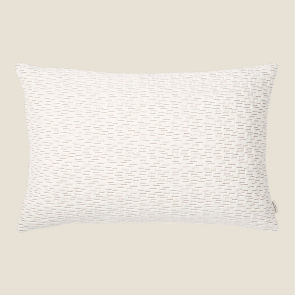 Kissenbezug Olivia — Gesteppt Braun-Ecru 60 × 40 cm