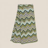 Plaid Selva Baumwolle — Chevron Grün & Schwarz