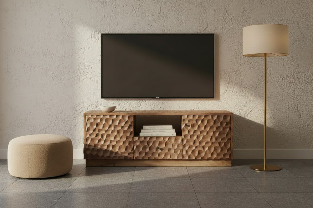 Hoxton TV-Board Mango Dunkelbraun 145 ruhige Horizontale — Ansicht 2