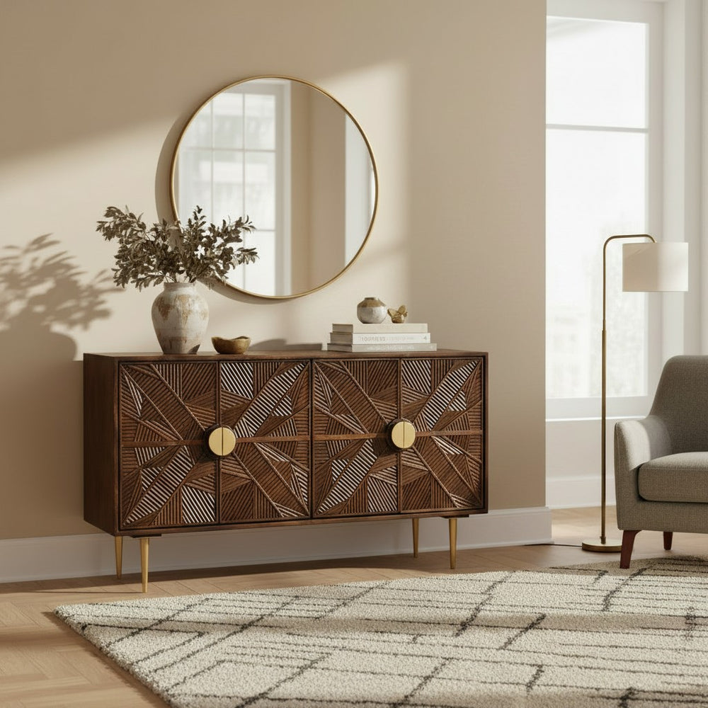 Salzburg Sideboard dunkles Holz 152 — ruhige Tiefe