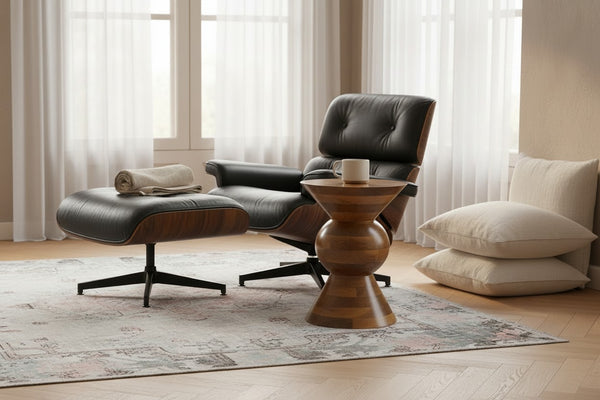 Beistelltisch Lustro — Mango-Holz Sockel-Form