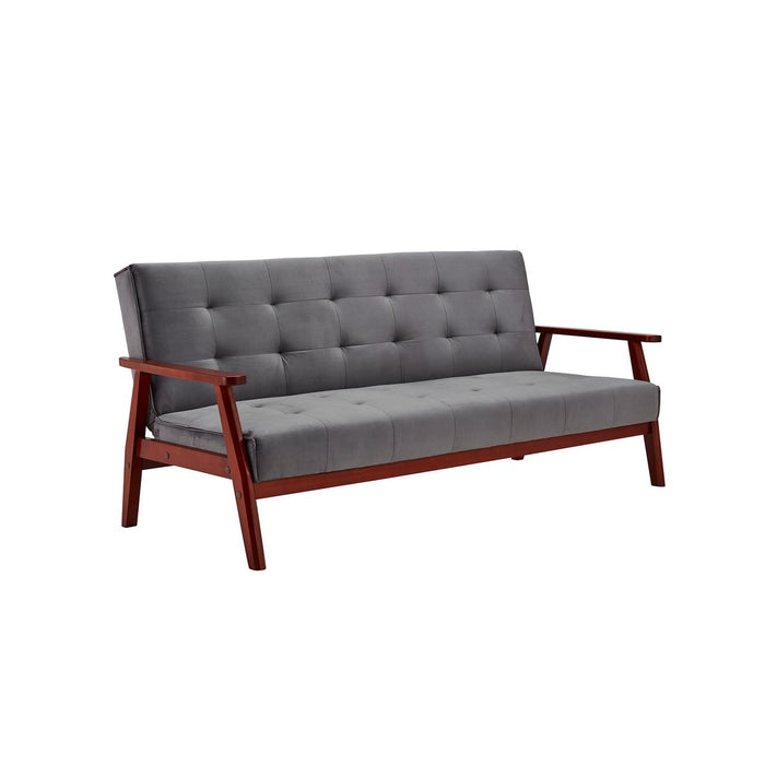 Schlafsofa „Nordic Comfort“ – Skandi-Design mit Samt & Massivholz