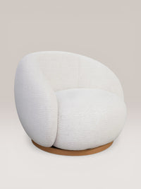 Vivienne Drehsessel Cream — Bouclé Strukturstoff