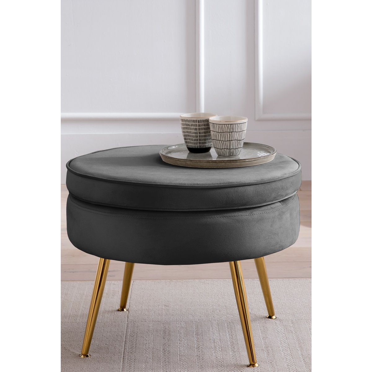 Sitzpouf „Mila“ – Glamour trifft Komfort