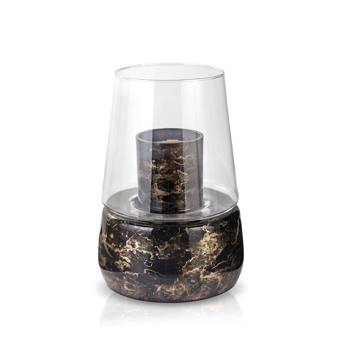 Duftlampe Schwarz — Glas Marmor