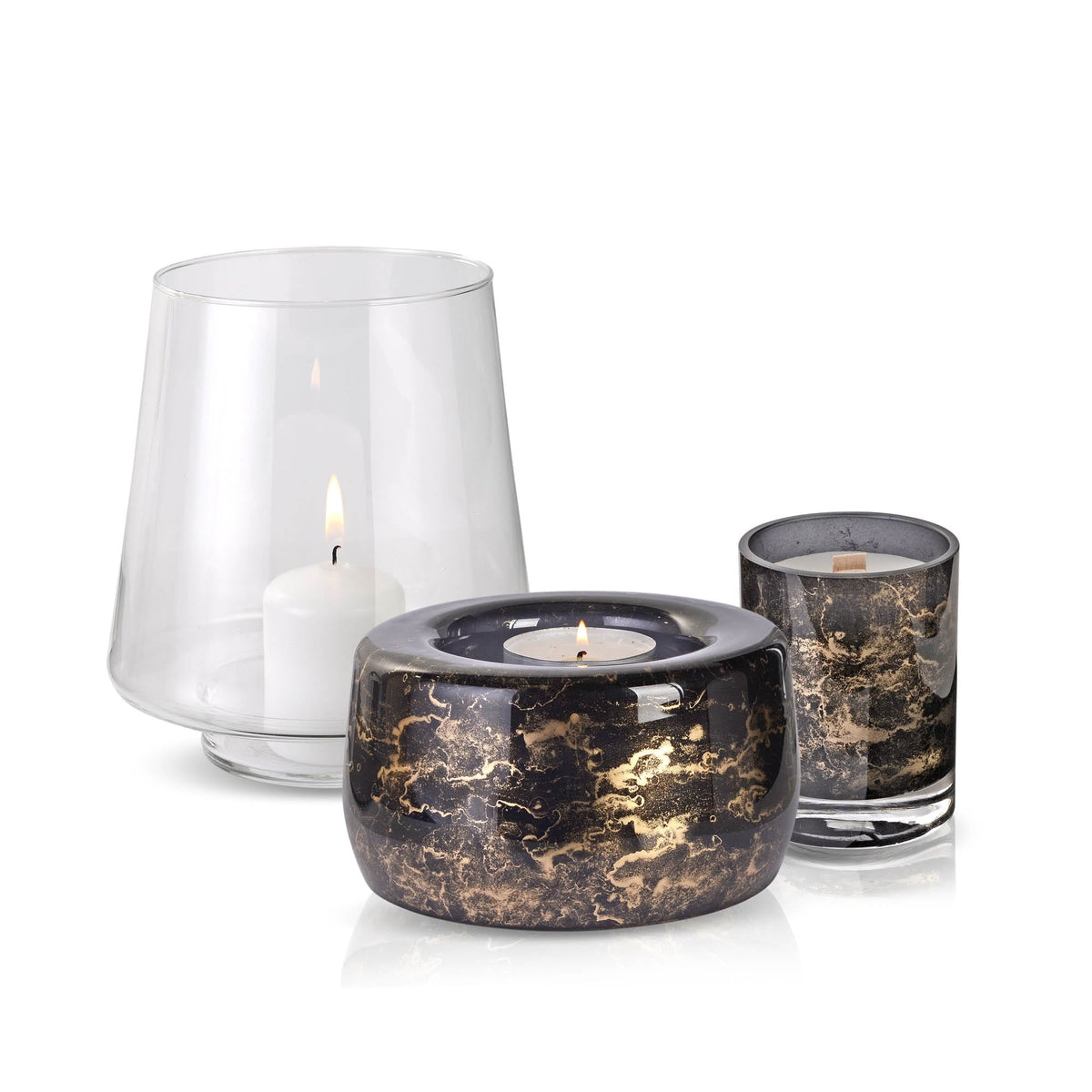 Duftlampe Schwarz — Glas Marmor