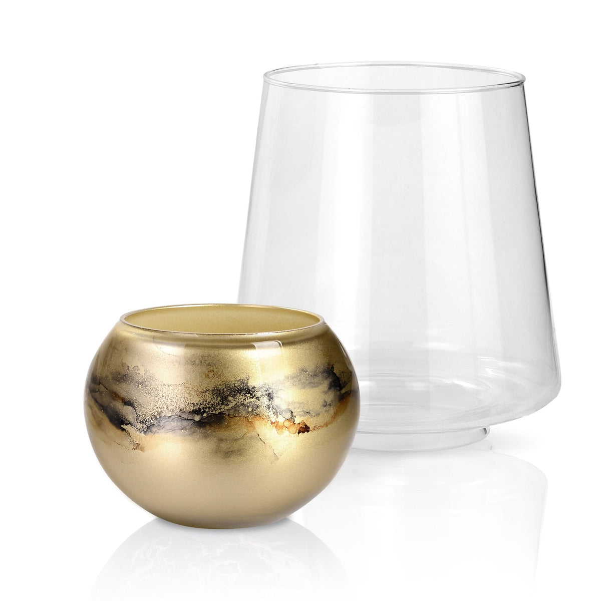 Duftkerze Gold Marmor — Groß