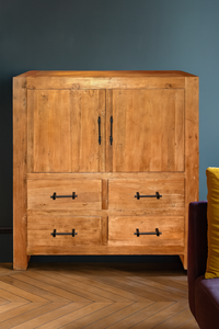 Massivholz Schrank Braun – Industrial Kommode von Colmore (160 cm)