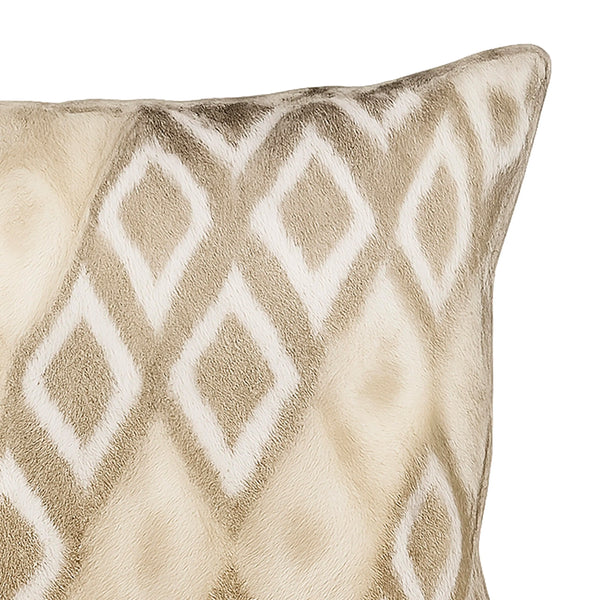 Zierkissen – Ethno-Rautenprint – 50x50 cm – Beige & Sandtöne