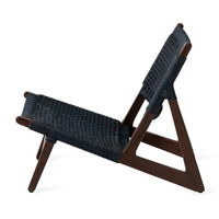 Loungesessel aus Teakholz mit Seilgeflecht – zwei Farbvarianten – 65×86×70 cm – skandinavisches Design