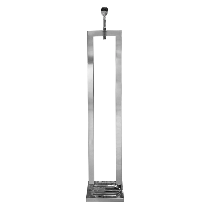 Bodenlampe aus Edelstahl – silber glänzend – 25×25×135 cm – modern & clean