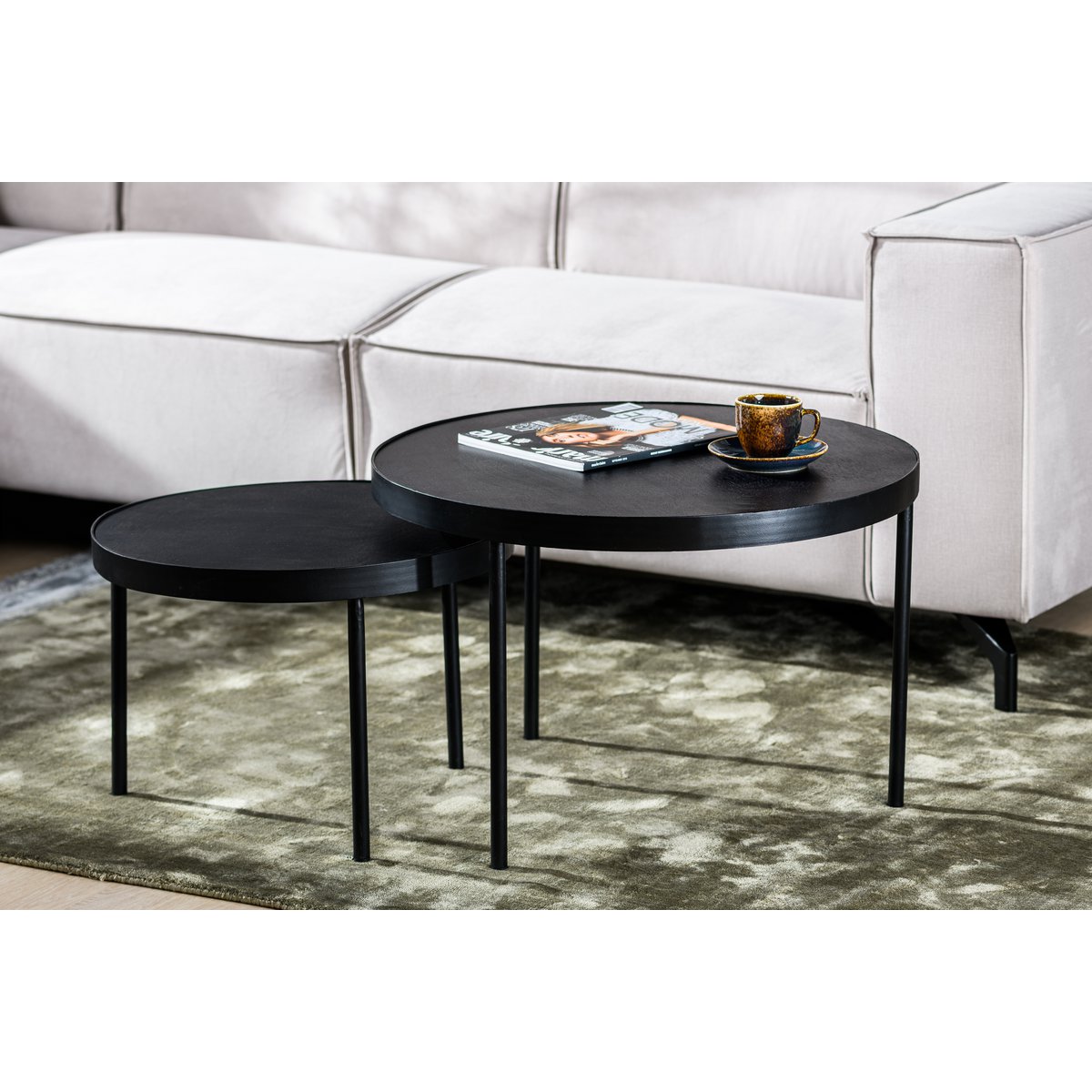 Couchtisch Akazia Noir  (2er-Set)