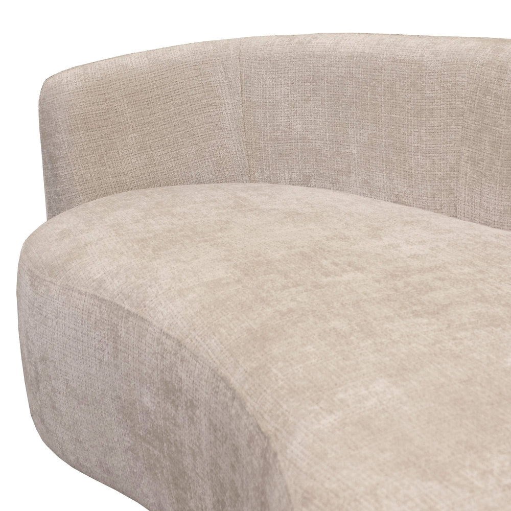 Sofa Cosmic aus Stoff in Beige – schlankes Design – B 232 cm – modern & elegant