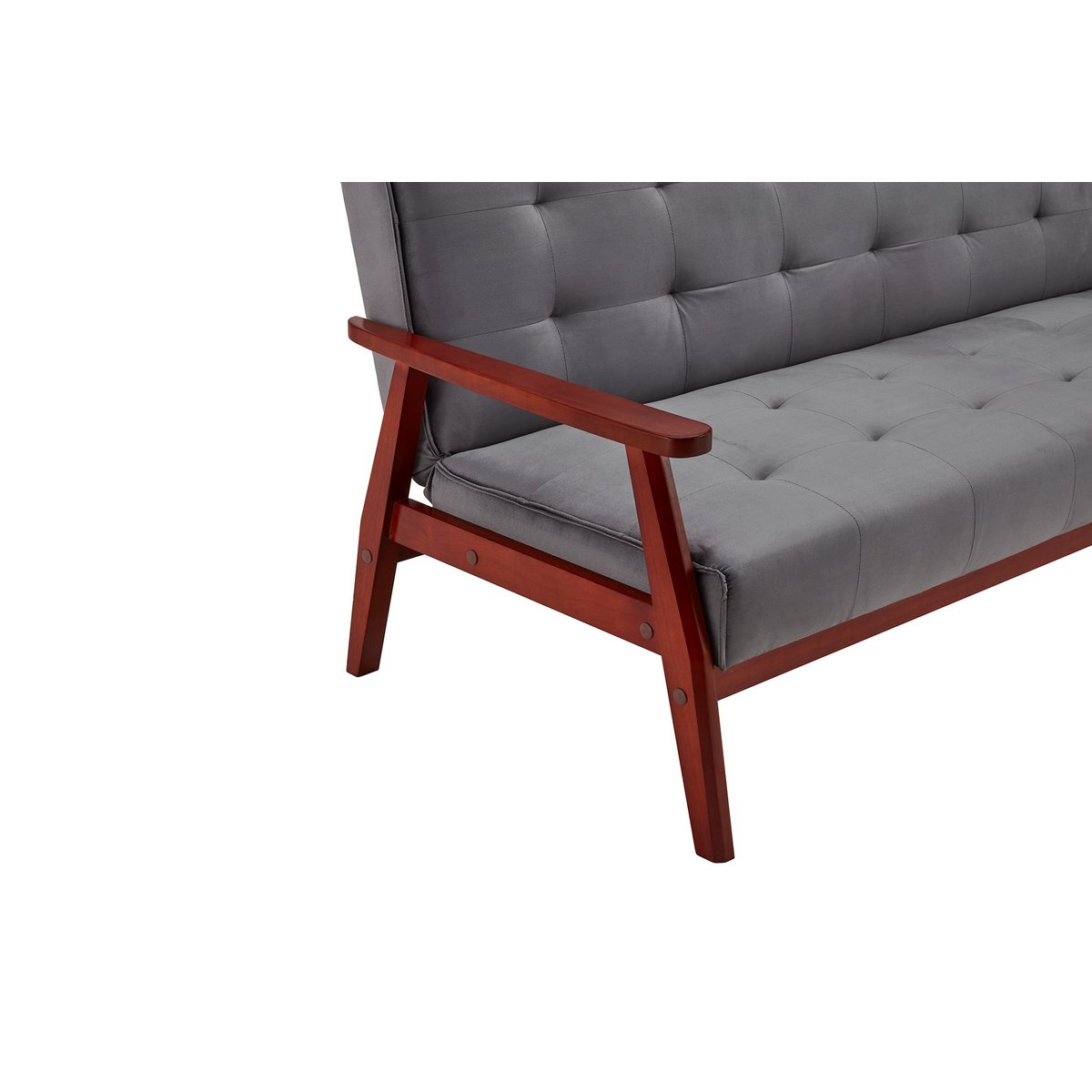 Schlafsofa „Nordic Comfort“ – Skandi-Design mit Samt & Massivholz