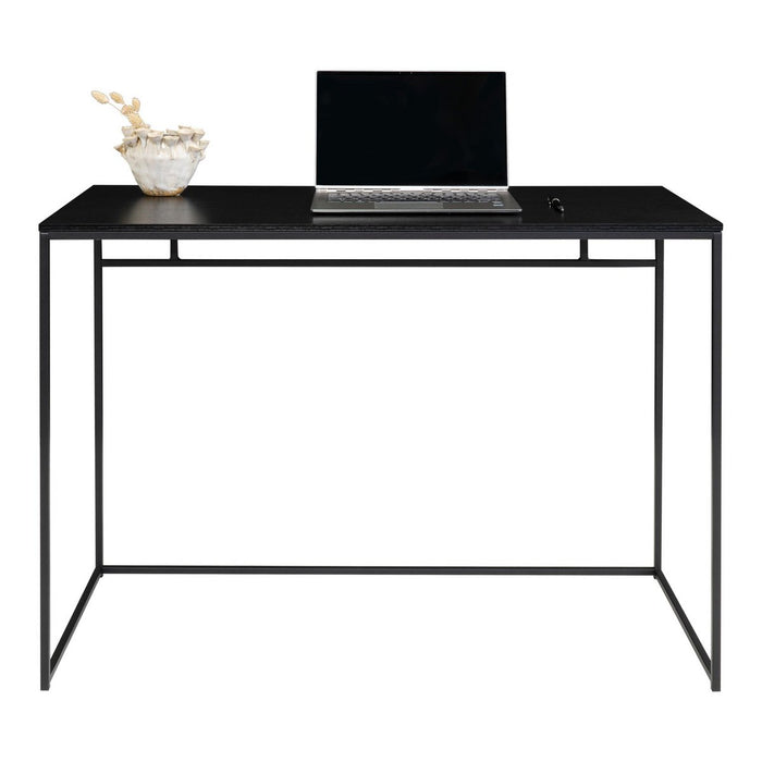 Schreibtisch mit schwarzer Platte – Metallgestell – 100×45 cm – modern