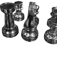Chessboard aus Edelstahl – silber-schwarz – 40x40 cm – modern & edel
