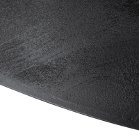Couchtisch aus Mangoholz in Schwarz mit Fischgrätmuster – rund – modernes Design