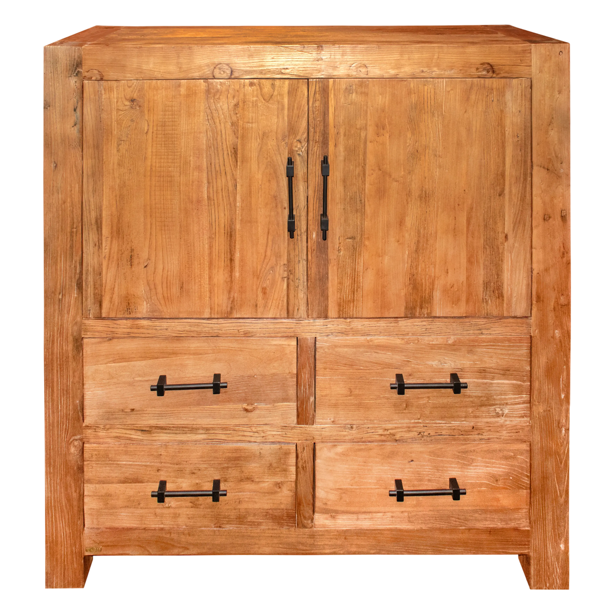 Massivholz Schrank Braun – Industrial Kommode von Colmore (160 cm)