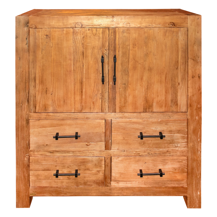 Massivholz Schrank Braun – Industrial Kommode von Colmore (160 cm)