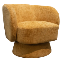 Drehbarer Sessel aus Bouclé – skulpturale Form – 78x81x77 cm – 4 Farben
