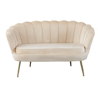 Muschelsofa aus Samt – Lounge-Design & Sitzkissen – 136×78 cm – in 4 Farben