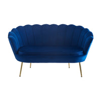 Muschelsofa aus Samt – Lounge-Design & Sitzkissen – 136×78 cm – in 4 Farben